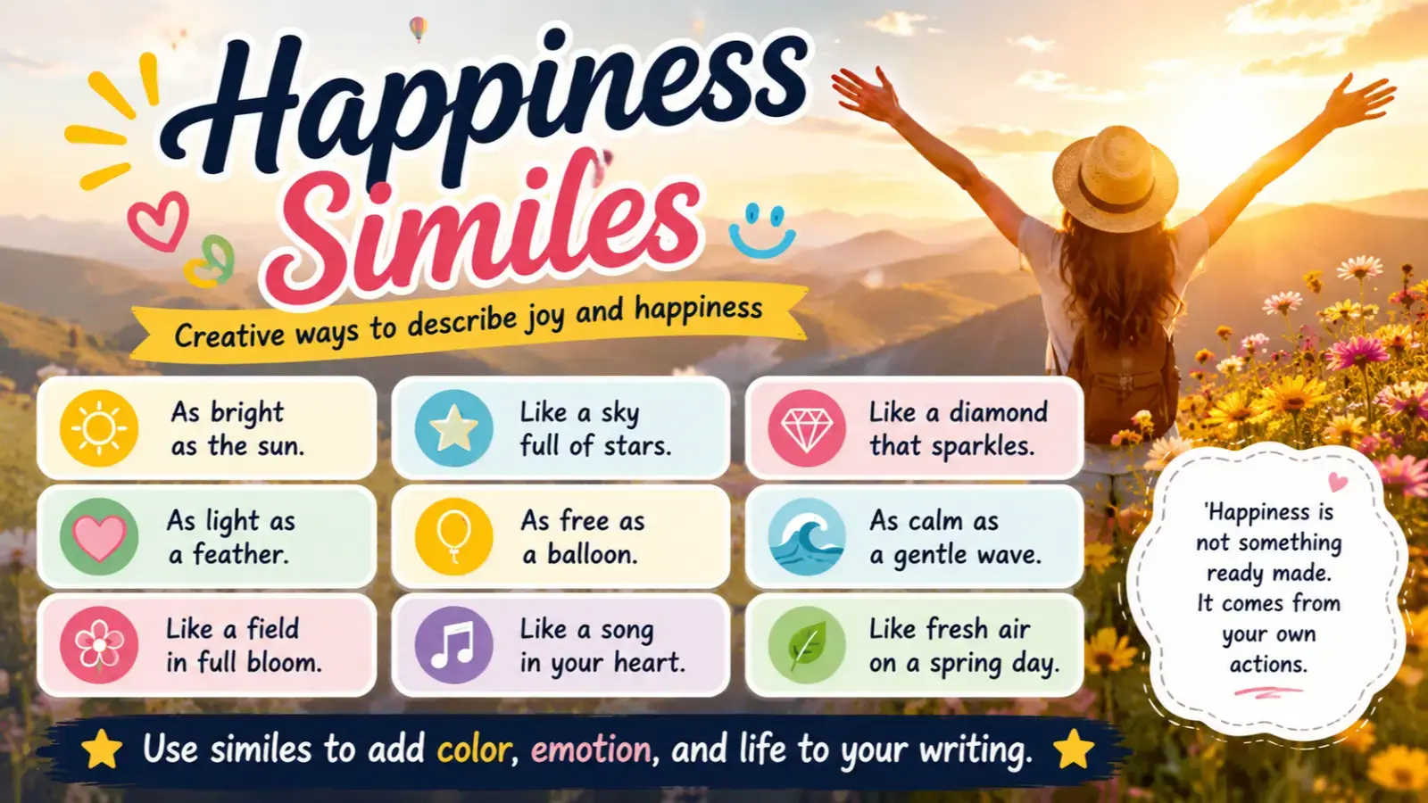 Happiness Similes