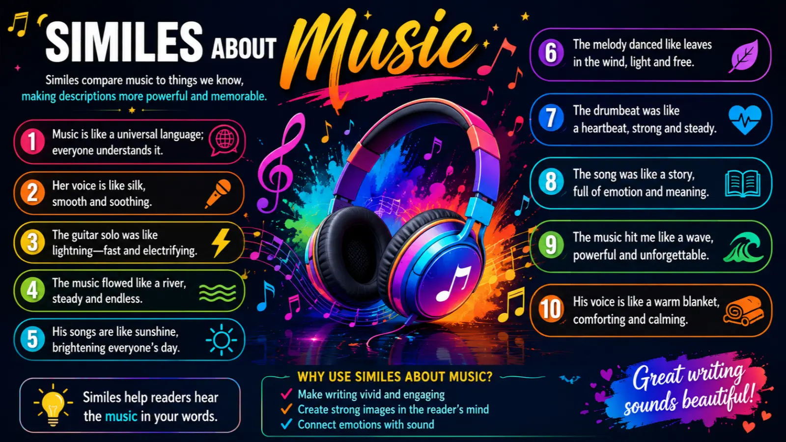 similes about music