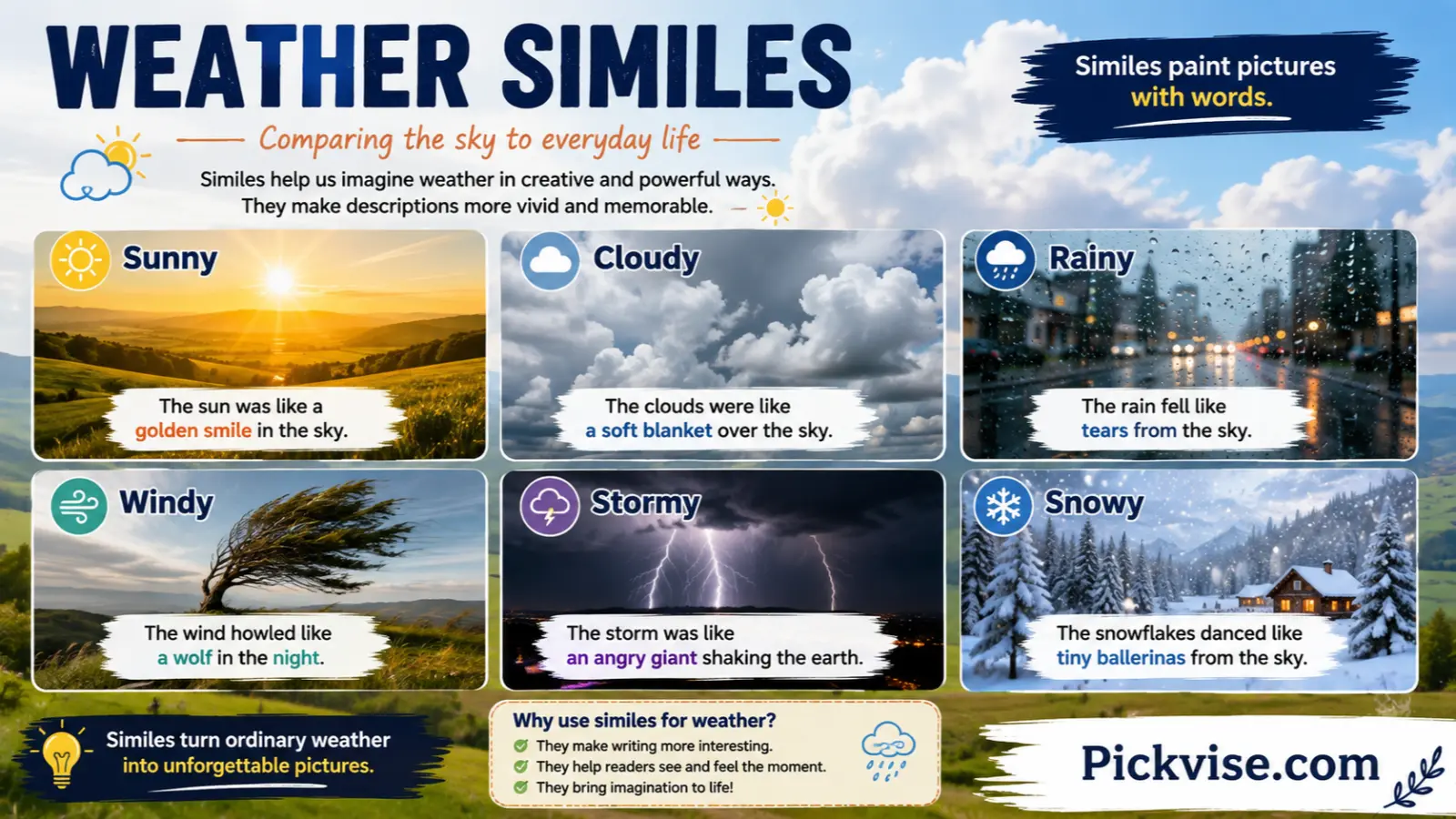 weather similes