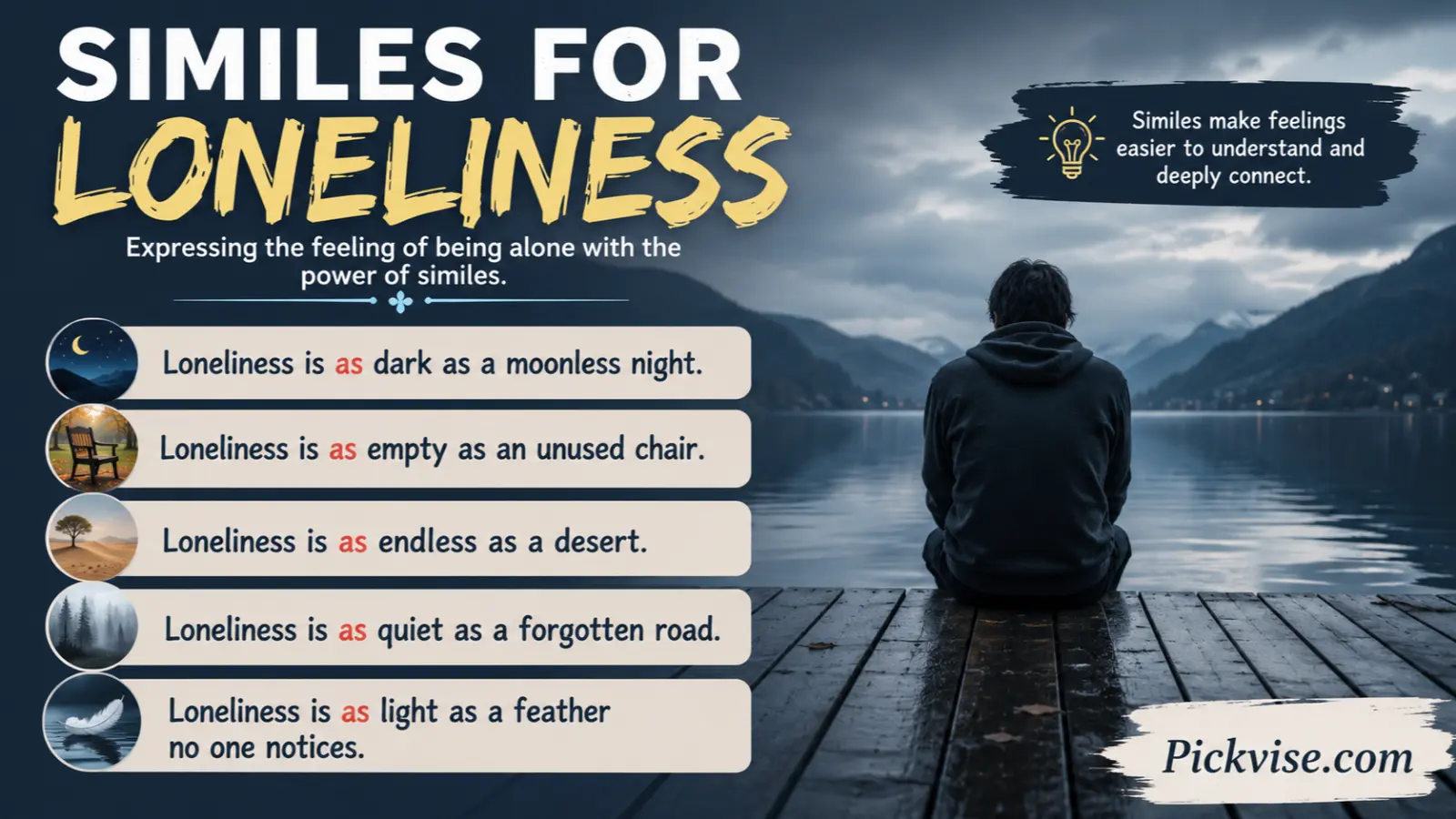similes for loneliness