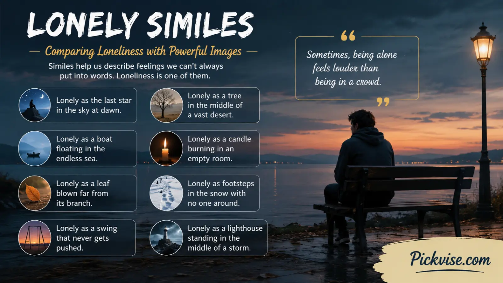lonely similes