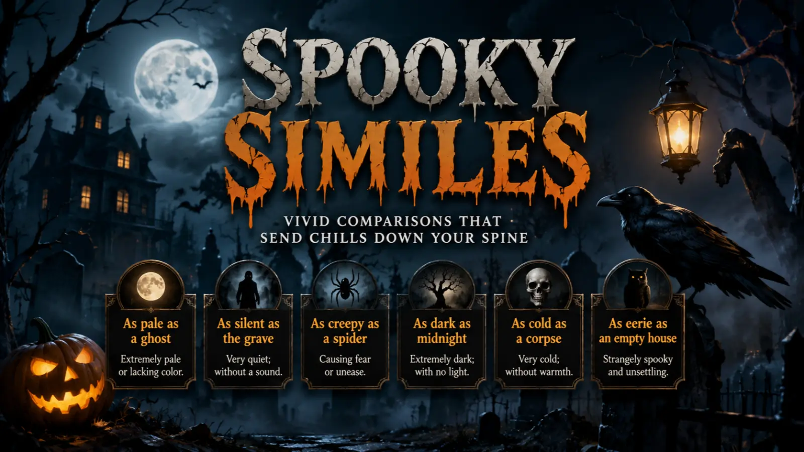 spooky similes