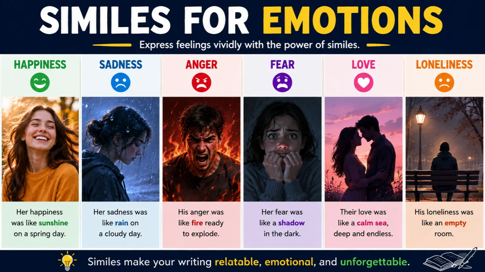 similes for emotions