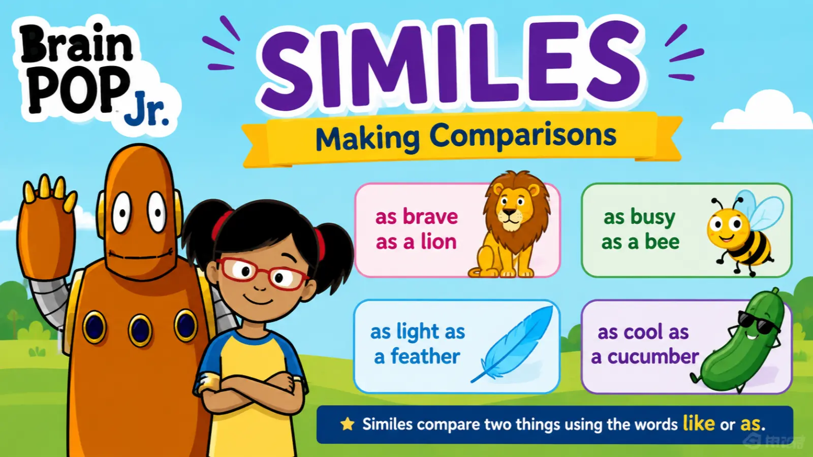 BrainPOP Jr. Similes