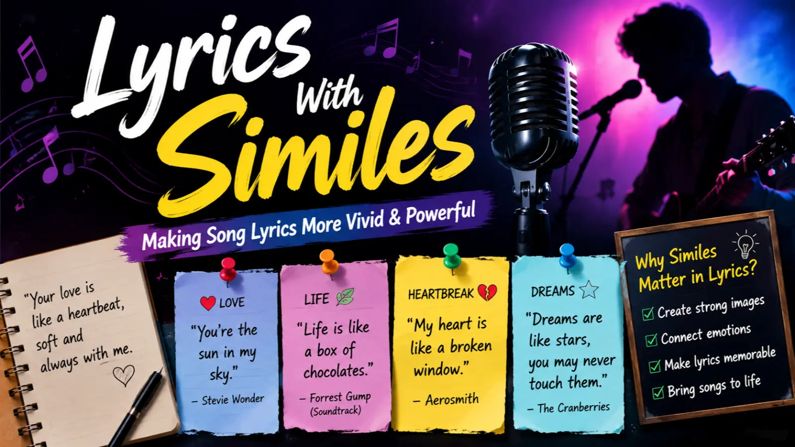 Lyrics With Similes