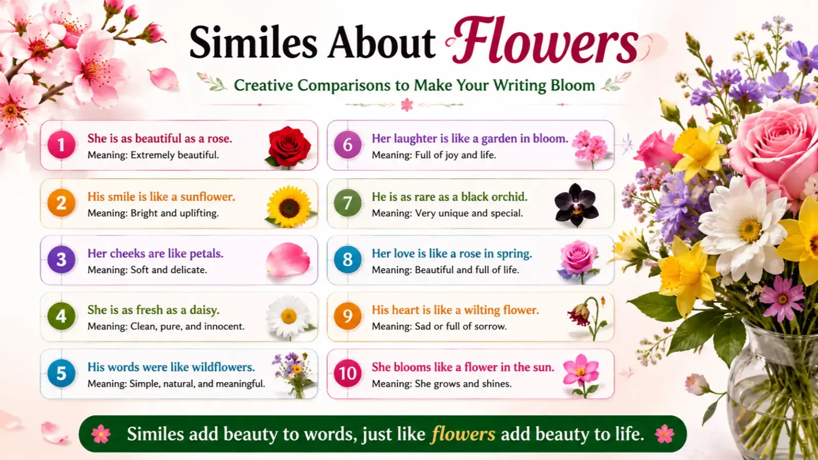 Similes About Flowers