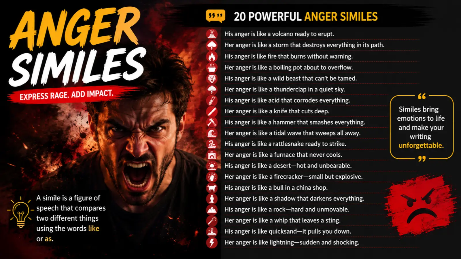 anger similes