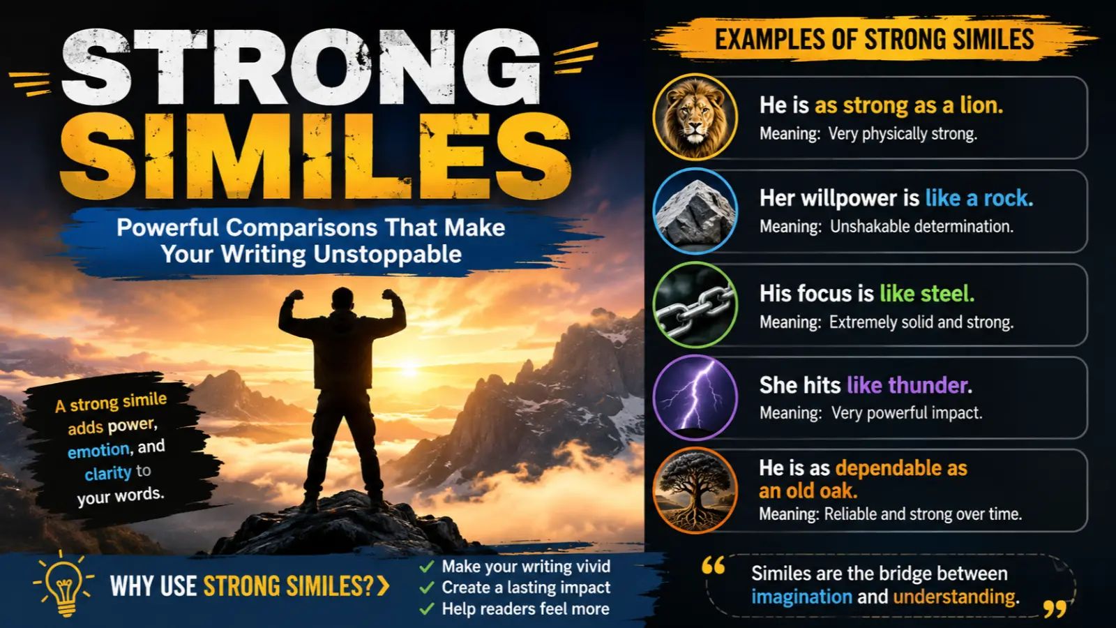 strong similes