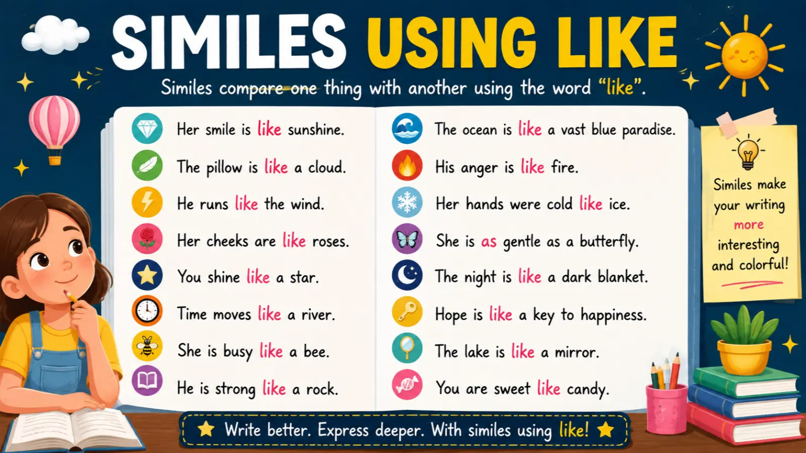 similes using like
