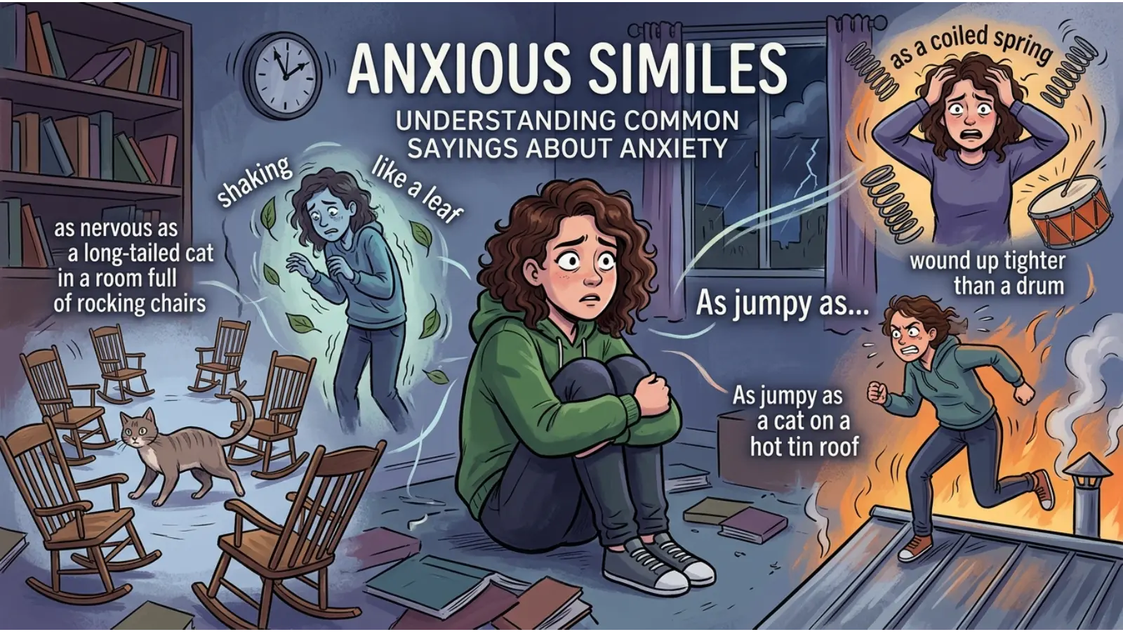 anxious similes