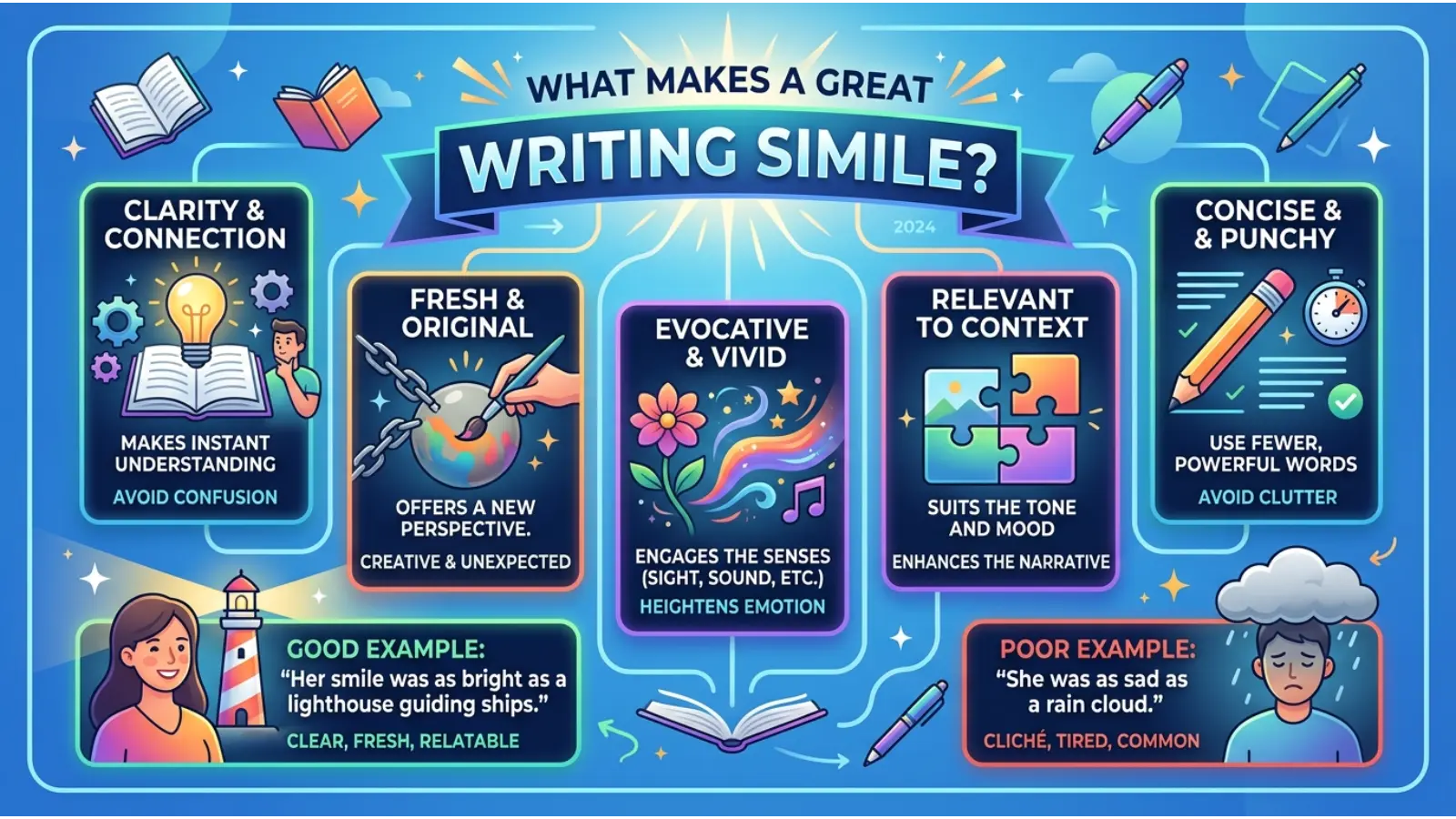 What Makes a Great Writing Simile?