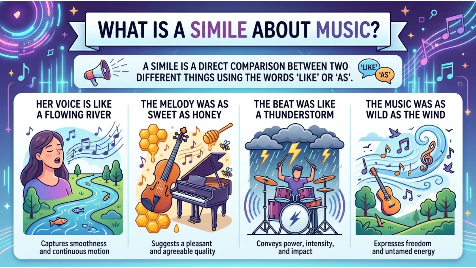 What Is a Simile About Music?