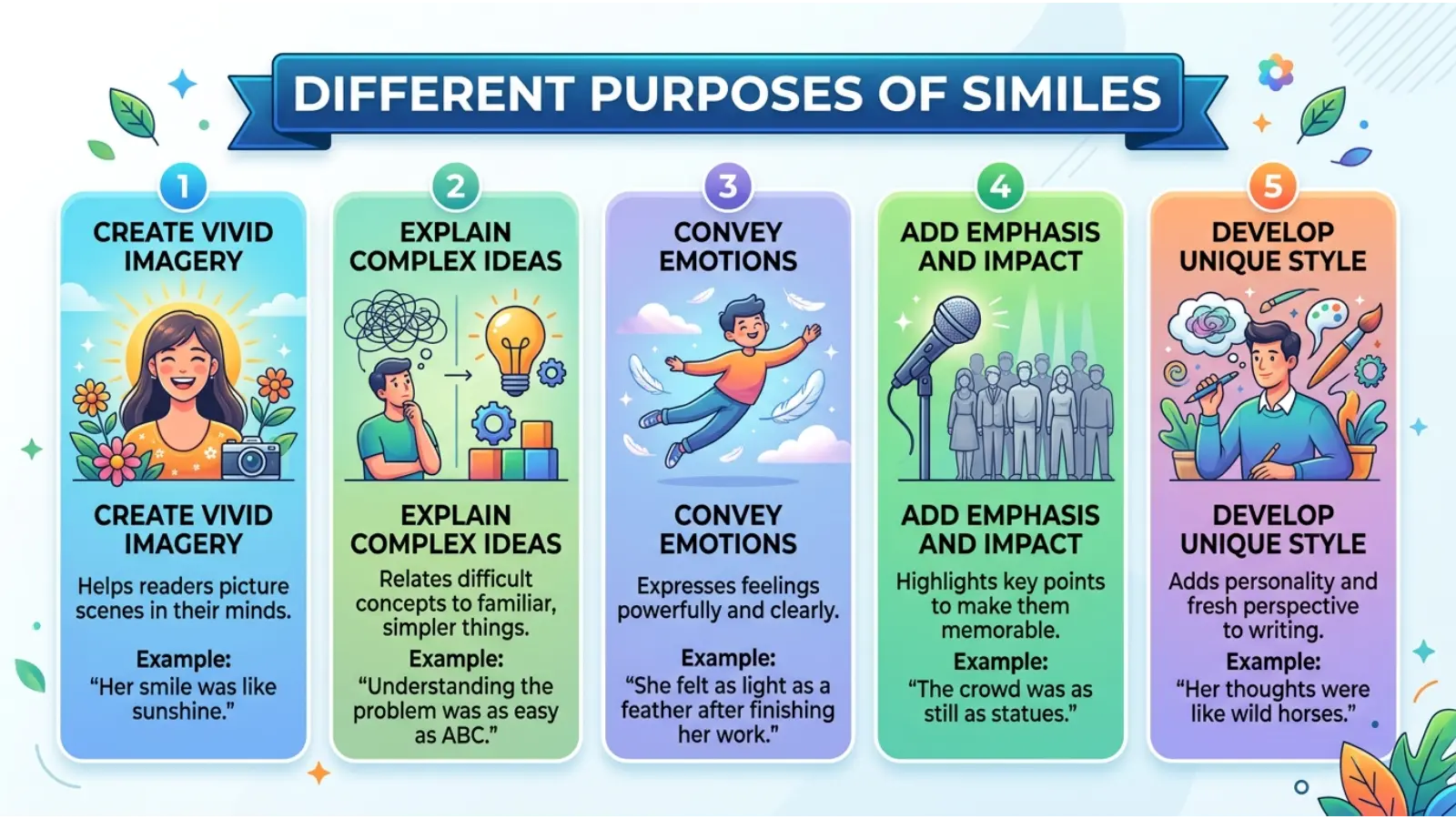 Different Purposes of Similes