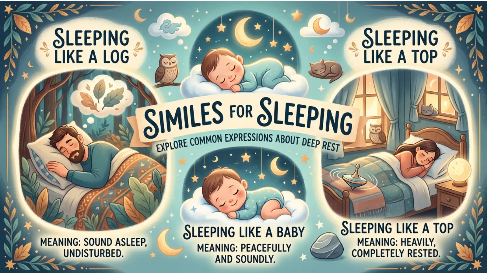 similes for sleeping