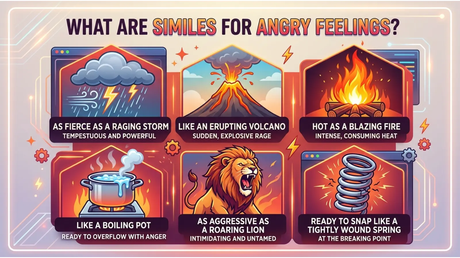 What Are Similes for Angry Feelings?
