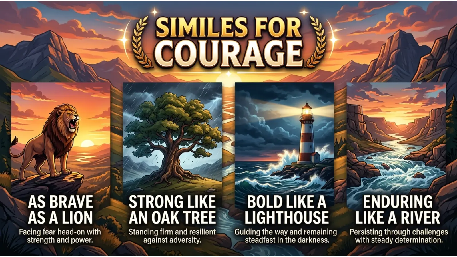 Similes for Courage
