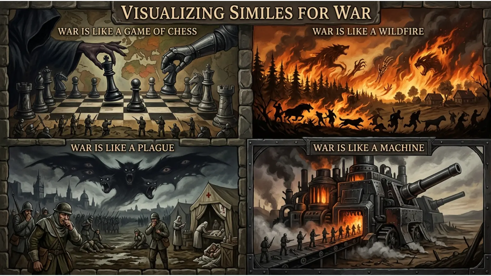 similes for war