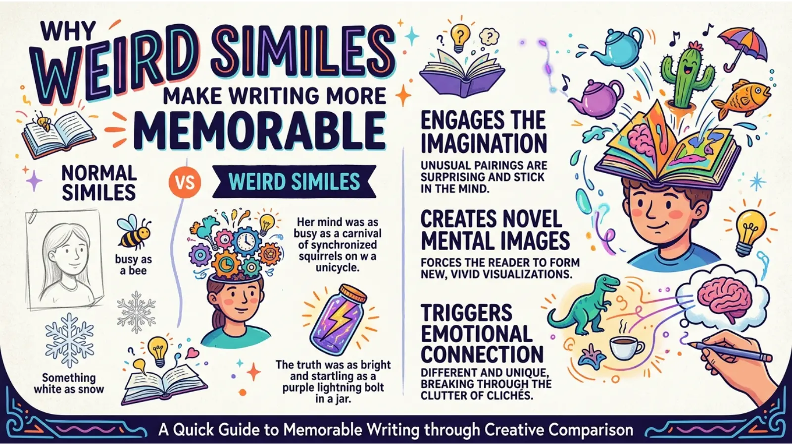 Why Weird Similes Make Writing More Memorable