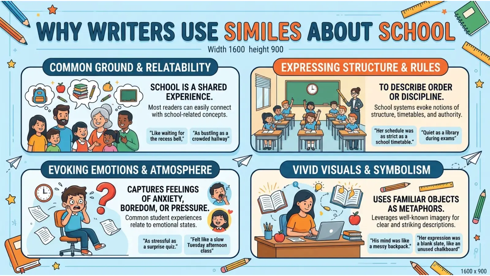 Why Writers Use Similes About School