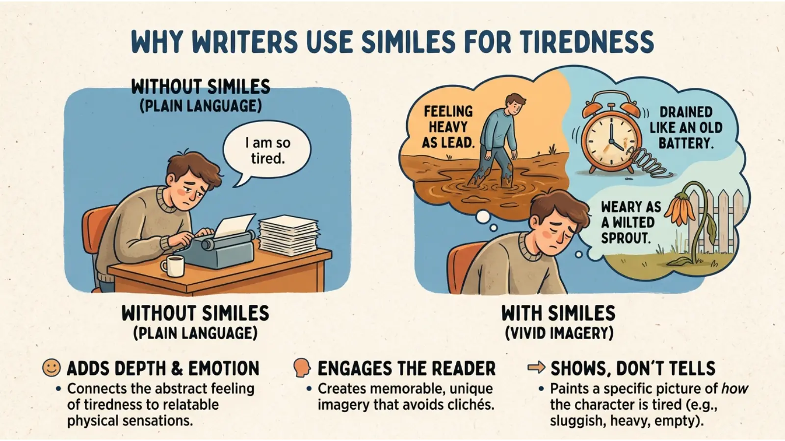 Why Writers Use Similes for Tiredness