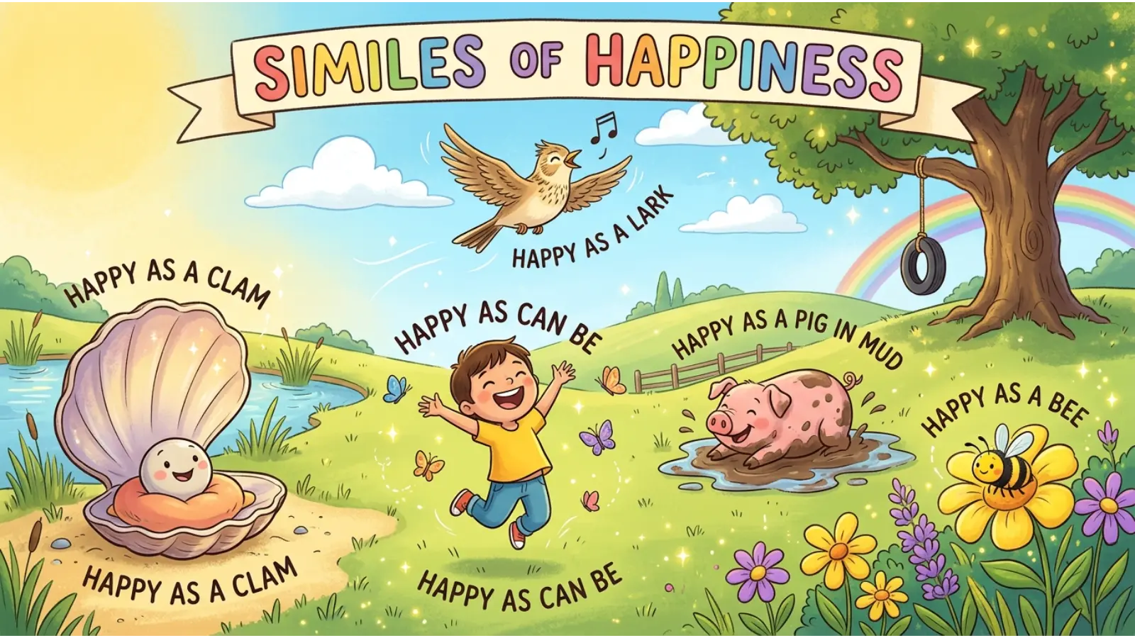 similes of happiness
